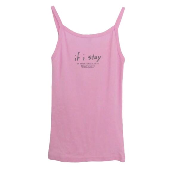 Y2k Pastel Pink Live For Love Cami Tank Top Small - Picture 3 of 4